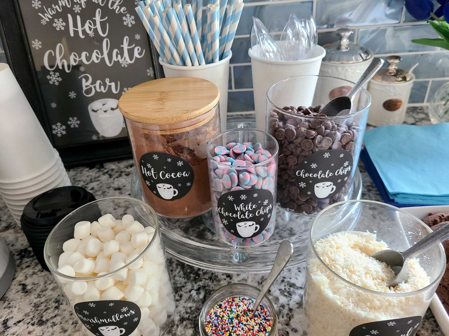 DIY free printable hot chocolate bar labels