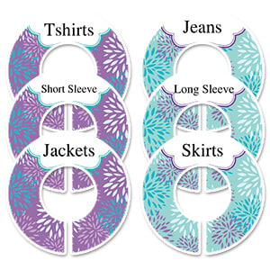 Free printable closet divider templates sticker labels | Editable PDF DDB01